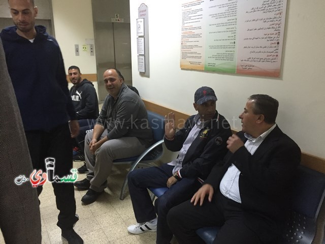 الرئيس عادل بدير ونوابه  في مُعايدة مرضية للسيد نكسون فريج والعديد من مرضى كفرقاسم في مستشفى هشارون